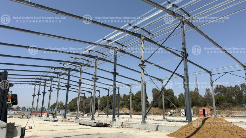 Exports to Ethiopia 140x40x9.6m Steel Warehouse 